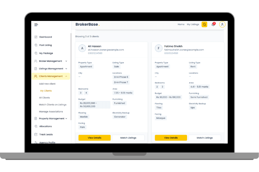 BrokerBase project screenshot